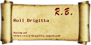 Roll Brigitta névjegykártya